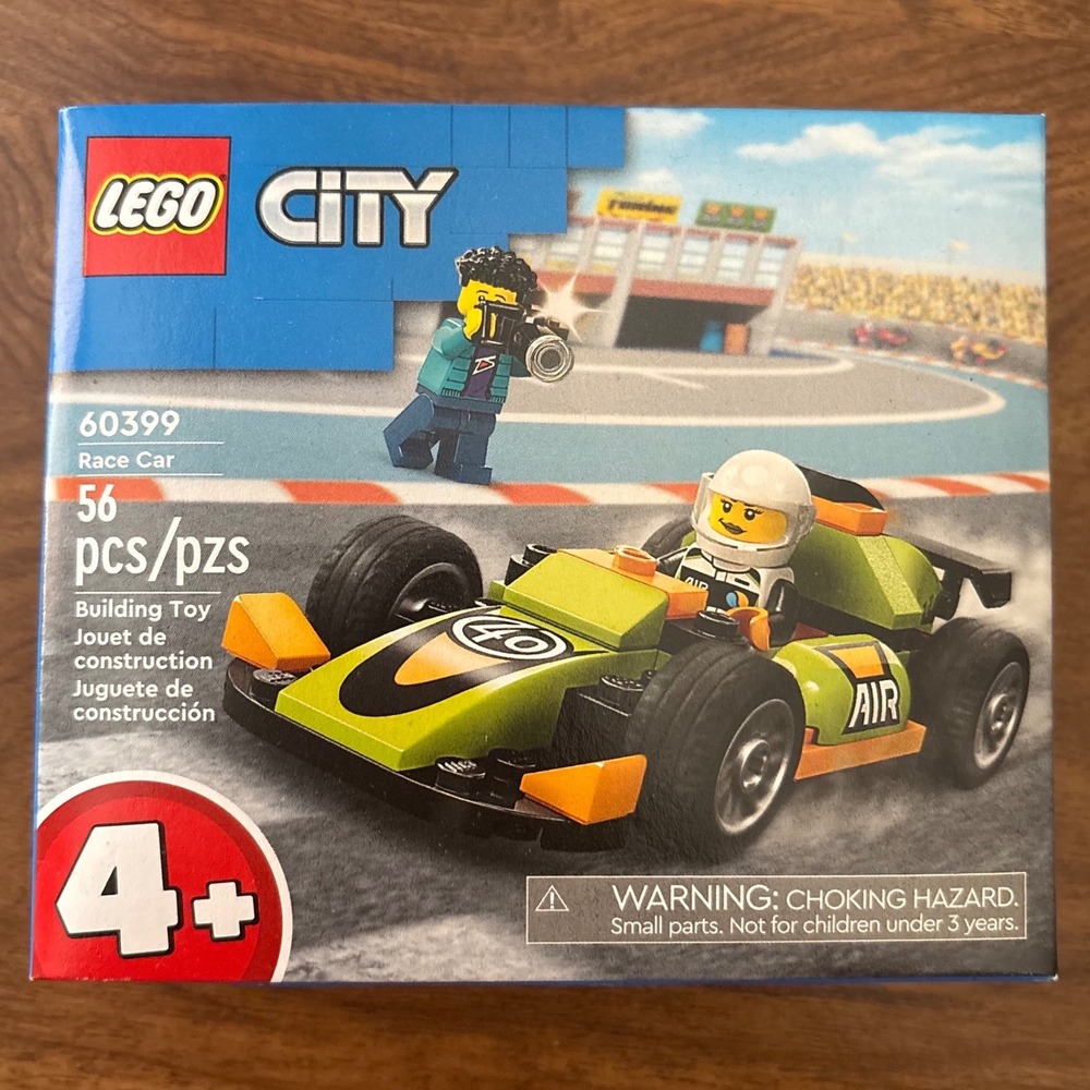 LEGO City Race Car 60399 Building Toy Set 56 Pieces 2 Minifigures Photographer